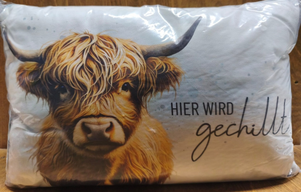 Kuschelkissen Kuh "Hier wird gechillt"
