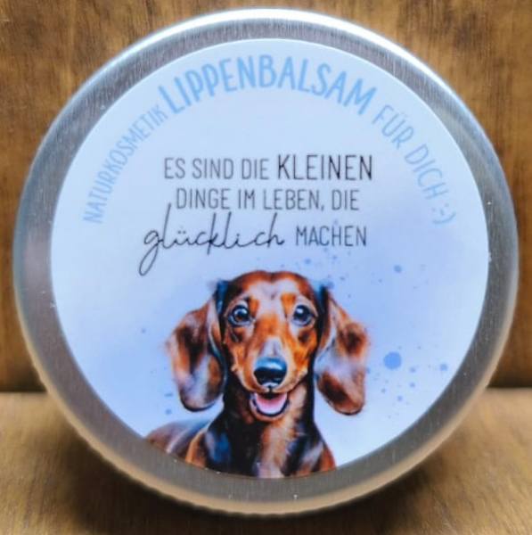 Lippenbalsam Dackel "Es sind die kleinen Dinge im Leben, die glücklich machen", 10g