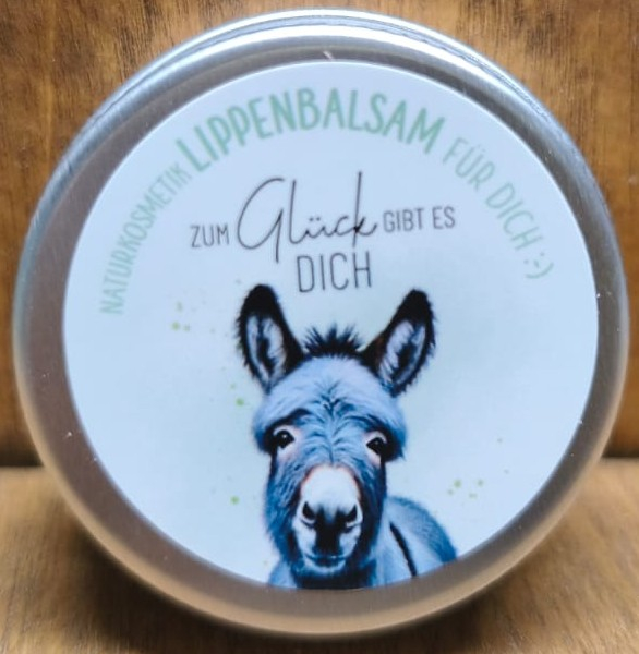 Lippenbalsam Esel "Zum Glück gibt es dich", 10g