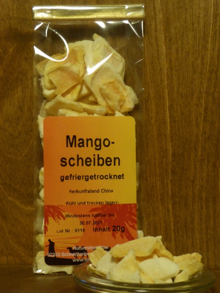 Mangoscheiben gefriergetrocknet, 20g
