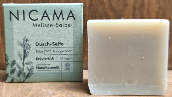 NICAMA Duschseife Melisse Salbei, 100g