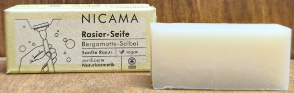 NICAMA Rasierseife  Bergamotte Salbei, 25g
