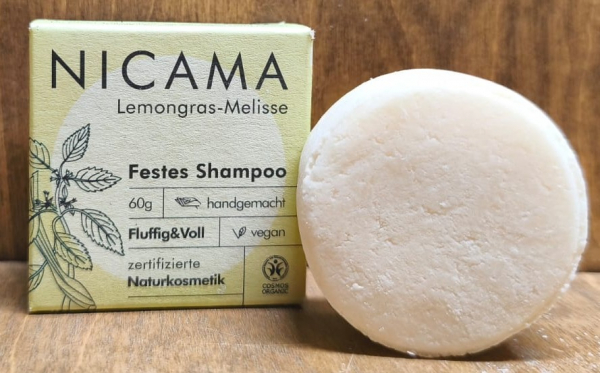NICAMA Festes Shampoo Lemongras Melisse, 60g