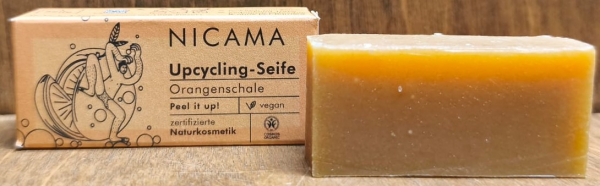 NICAMA Upcyclingseife Orangenschale, 25g