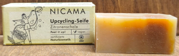NICAMA Upcyclingseife Zitronenschale, 25g