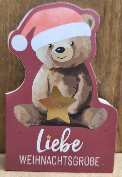 Notizblock Bär "Liebe Weihnachtsgrüße"