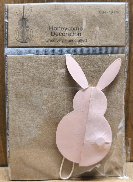 Osteranhänger aus Papier, Hase, rosa