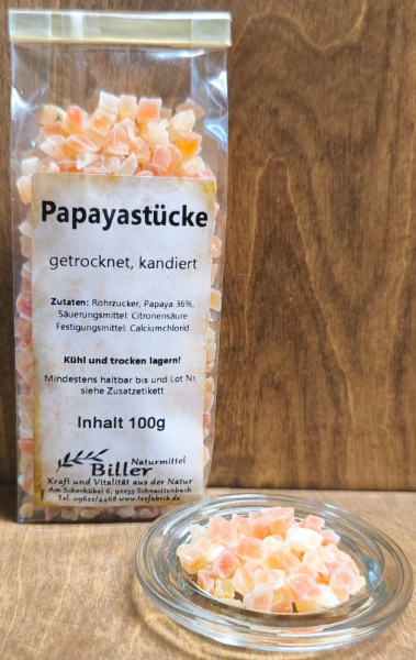 Papayawürfel kandiert