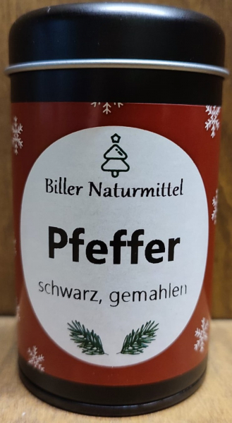 Pfeffer schwarz gemahlen, Weihnachtsdose, 60g