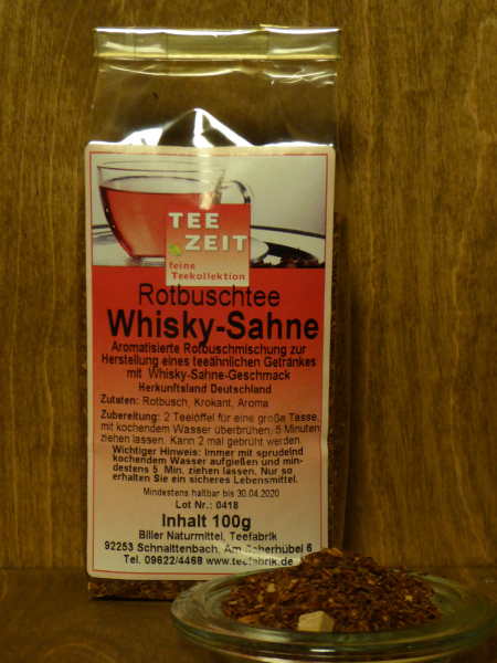Aromatisierter Rotbusch Whisky Sahne