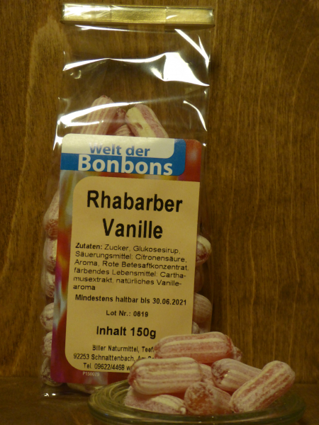 Bonbon Rhabarber Vanille, 150g