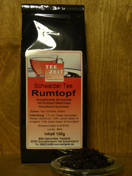 Aromatisierter Schwarztee Rumtopf