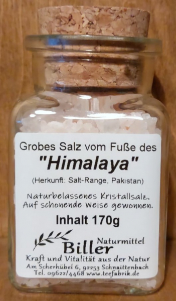 Salz vom Fuße des "Himalaya" im Glas, grob, 170g