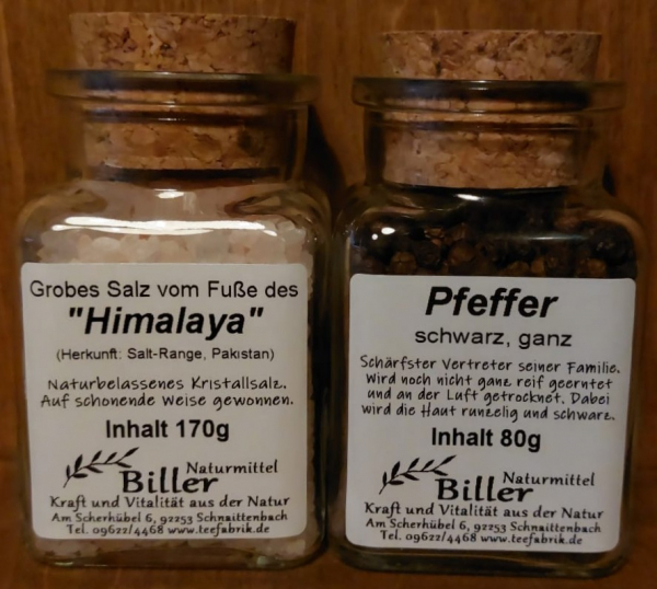 Salz und Pfeffer Set im Glas