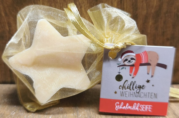 Schafmilchseife Faultier "chillige Weihnachten"