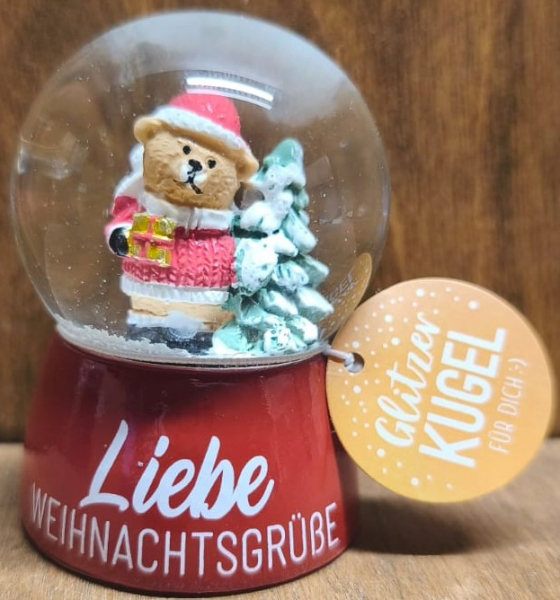 Schneekugel "Liebe Weihnachtsgrüße"