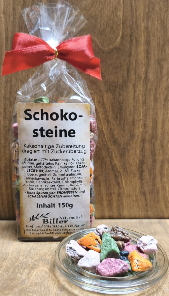 Schokosteine mit roter Schleife, 150g