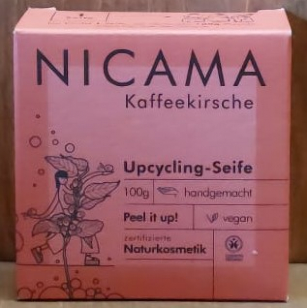 NICAMA Upcyclingseife Kaffeekirsche, 100g