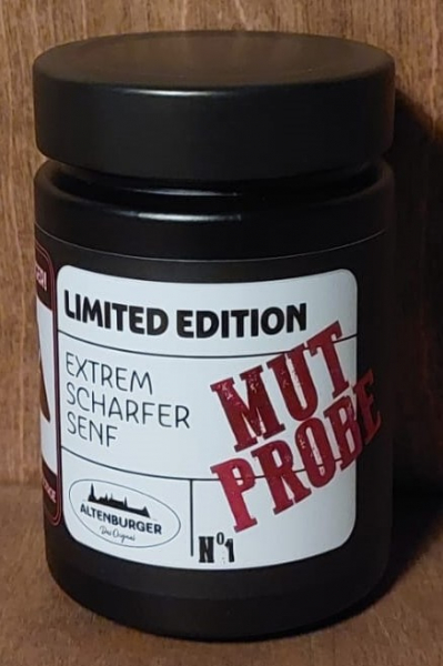 Extrem scharfer Senf "Mutprobe", 180ml