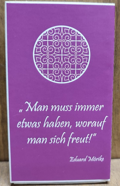 Zündhölzer "Man muss immer etwas haben, worauf man sich freut"