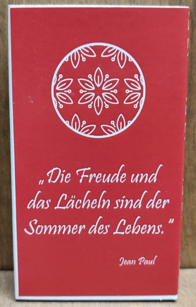 Zündhölzer "Die Freude und das Lächeln sind der Sommer des Lebens"