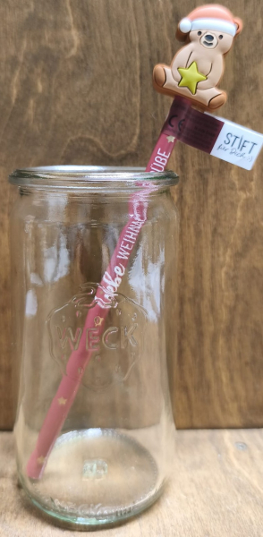 Stift Teddy "Liebe Weihnachtsgrüße"