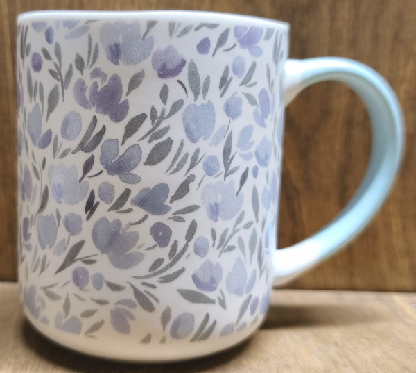Tasse Blumen, blau