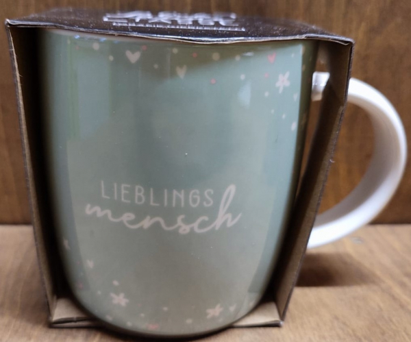 Tasse "Lieblingsmensch", salbeigrün