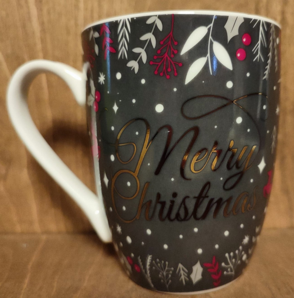 Tasse "Merry Christmas" grau