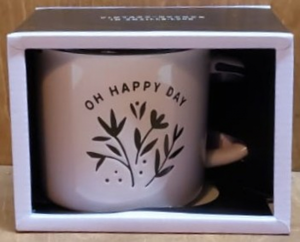 Tasse "Oh happy day", rosa