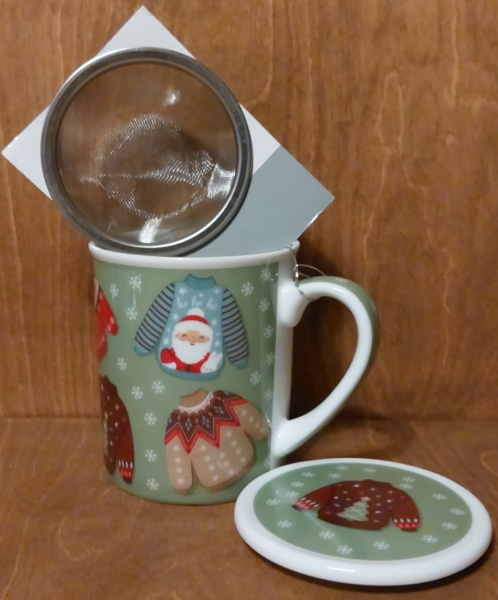 Becher "Cozy Sweater" mit Teesieb