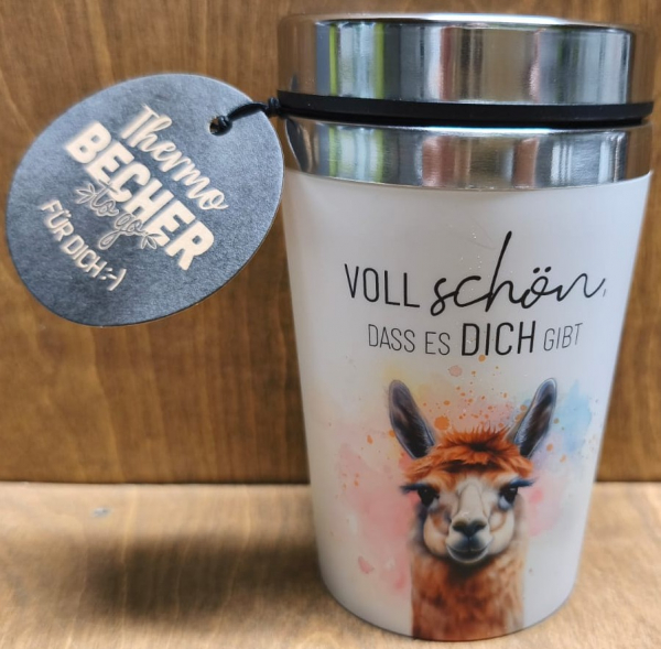 To Go Becher Lama "Voll schön, dass es dich gibt"