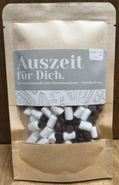 Trinkschokolade "Auszeit für dich", grau, 40g