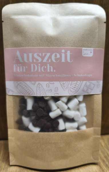 Trinkschokolade "Auszeit für dich", rosa, 40g