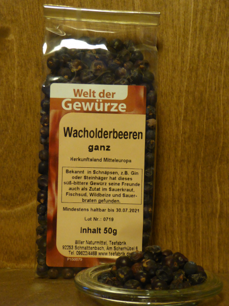 Wacholderbeeren gesiebt