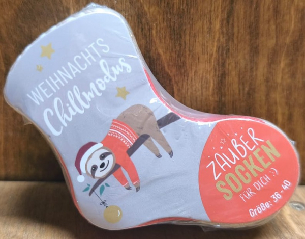 Zaubersöckchen "Weihnachts Chillmodus", Größe 36 - 40