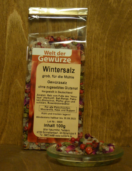 Wintersalz, grob, für die Mühle