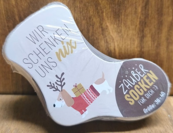 Zaubersöckchen "Wir schenken uns nix", Größe 36 - 40