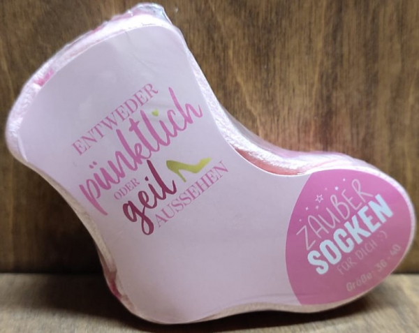 Zaubersöckchen "Entweder pünktlich oder geil aussehen", Größe 36 - 40