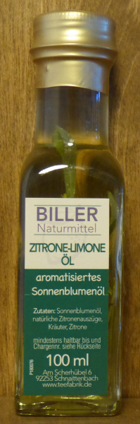 Zitrone-Limone, gewürztes Speiseöl, 100ml