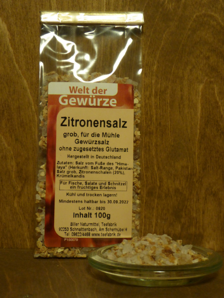 Zitronensalz, grob, für die Mühle