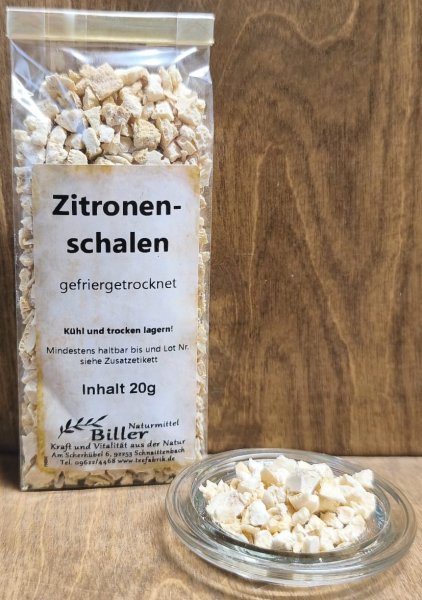 Zitronenschalen gefriergetrocknet, 20g