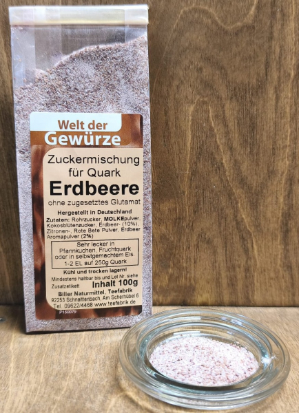 Zuckermischung für Quark Erdbeere