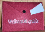 Briefumschlag "Weihnachtsgrüße", rot