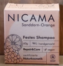 NICAMA Festes Shampoo Sanddorn Orange, 60g