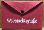 Briefumschlag "Weihnachtsgrüße", rot