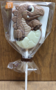 Dino im Ei Lolly aus Milchschokolade